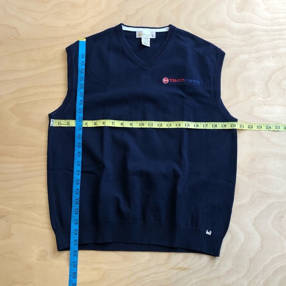 V Neck Navy knit Sweater Vest Mens Size M. - Picture 7 of 7